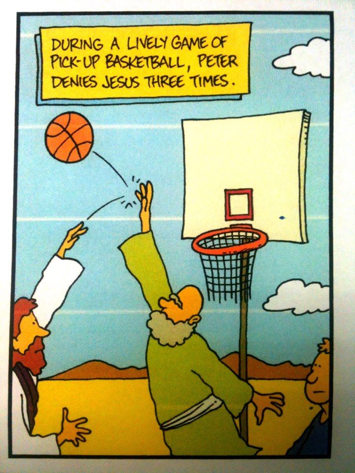 Peter denies Jesus